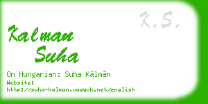 kalman suha business card